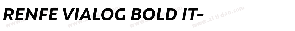 RENFE VIALOG BOLD IT字体转换